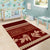 Red Samoa Siapo Teuila Flowers Area Rug