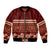 Red Samoa Siapo Teuila Flowers Bomber Jacket