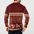 Red Samoa Siapo Teuila Flowers Button Sweatshirt