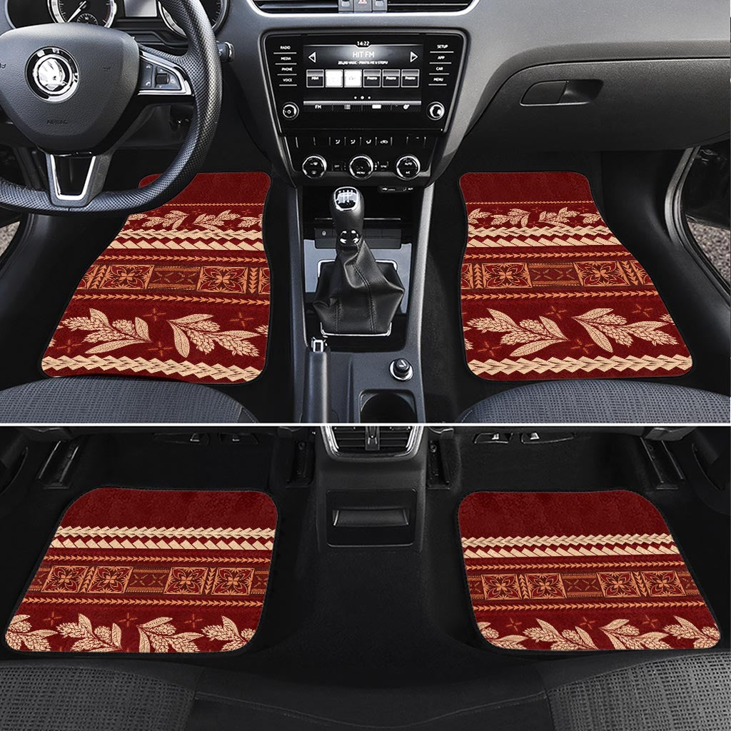 Red Samoa Siapo Teuila Flowers Car Mats