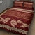 Red Samoa Siapo Teuila Flowers Quilt Bed Set