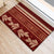 Red Samoa Siapo Teuila Flowers Rubber Doormat