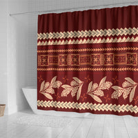 Red Samoa Siapo Teuila Flowers Shower Curtain