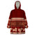 Red Samoa Siapo Teuila Flowers Wearable Blanket Hoodie