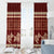 Red Samoa Siapo Teuila Flowers Window Curtain