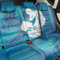 Turquoise Polynesia Father's Day Back Car Seat Cover Dad You Are My Hero