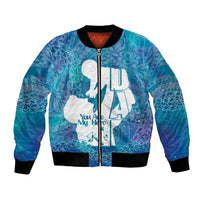 Turquoise Polynesia Father's Day Bomber Jacket Dad You Are My Hero
