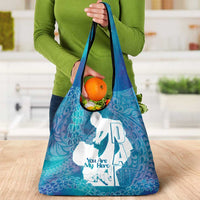 Turquoise Polynesia Father's Day Grocery Bag Dad You Are My Hero LT14 - Polynesian Pride