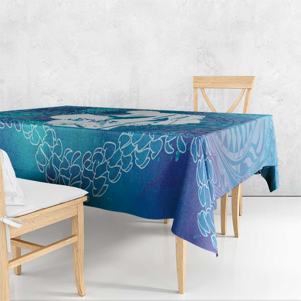 Turquoise Polynesia Father's Day Tablecloth Dad You Are My Hero LT14 - Polynesian Pride