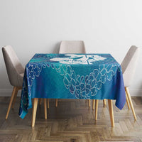 Turquoise Polynesia Father's Day Tablecloth Dad You Are My Hero LT14 - Polynesian Pride