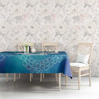 Turquoise Polynesia Father's Day Tablecloth Dad You Are My Hero LT14 - Polynesian Pride