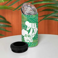 Green Polynesia Father's Day 4 in 1 Can Cooler Tumbler Dad You Are My Hero LT14 - Polynesian Pride