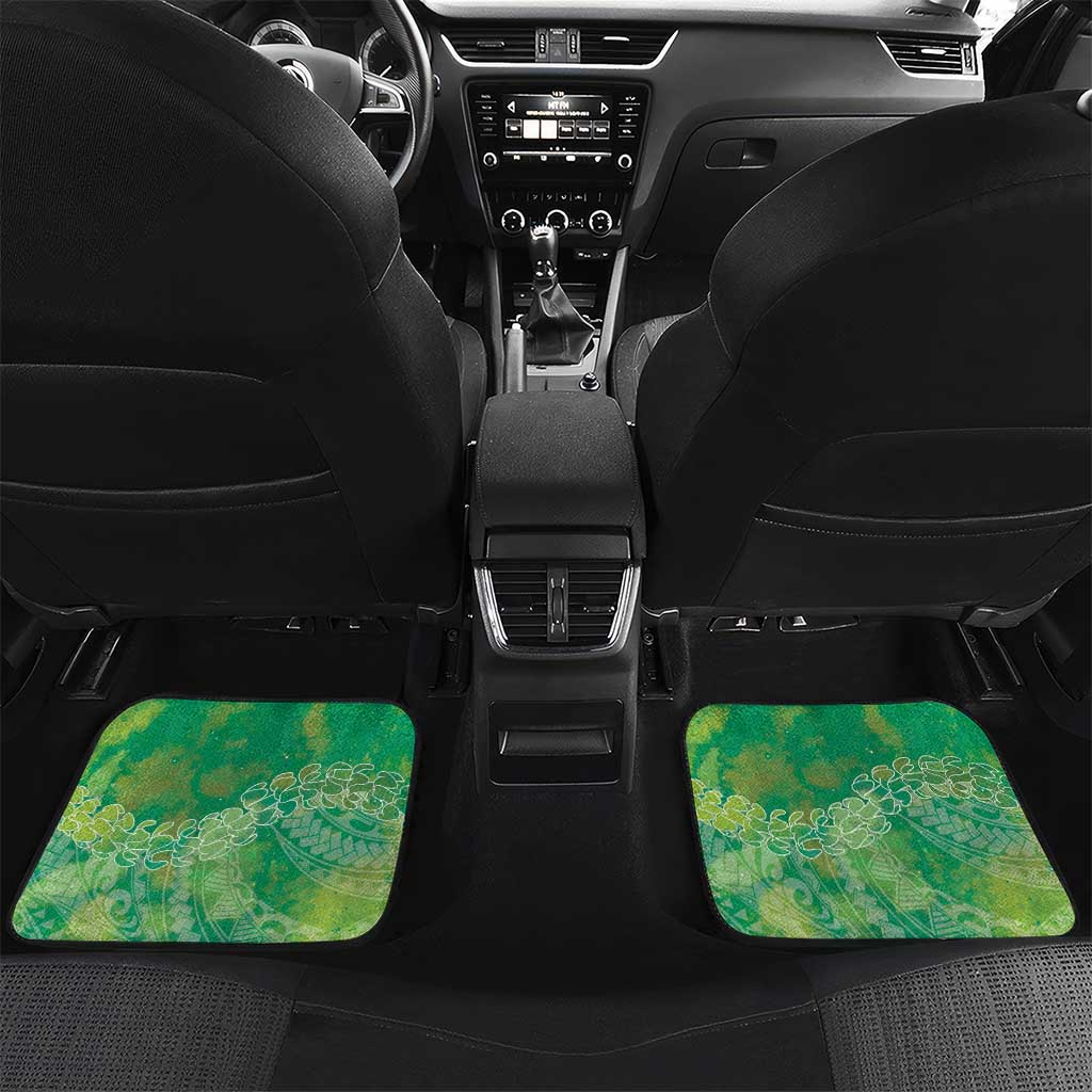 Green Polynesia Father's Day Car Mats Dad You Are My Hero LT14 Set 2pcs - Back Green - Polynesian Pride