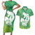 Green Polynesia Father's Day Couples Matching Short Sleeve Bodycon Dress and Hawaiian Shirt Dad You Are My Hero