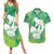 Green Polynesia Father's Day Couples Matching Summer Maxi Dress and Hawaiian Shirt Dad You Are My Hero