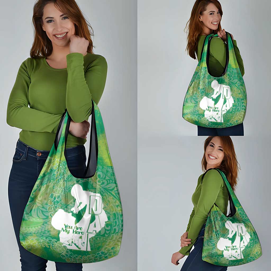 Green Polynesia Father's Day Grocery Bag Dad You Are My Hero LT14 - Polynesian Pride