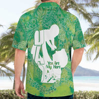 Green Polynesia Father's Day Hawaiian Shirt Dad You Are My Hero