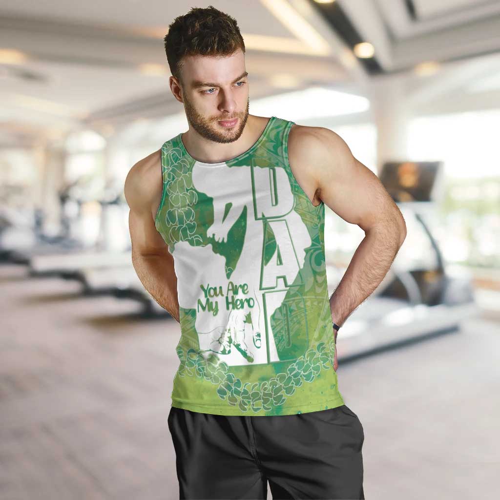 Green Polynesia Father's Day Men Tank Top Dad You Are My Hero LT14 Green - Polynesian Pride
