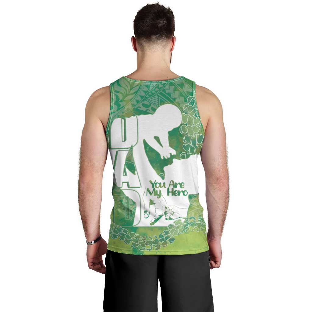 Green Polynesia Father's Day Men Tank Top Dad You Are My Hero LT14 - Polynesian Pride