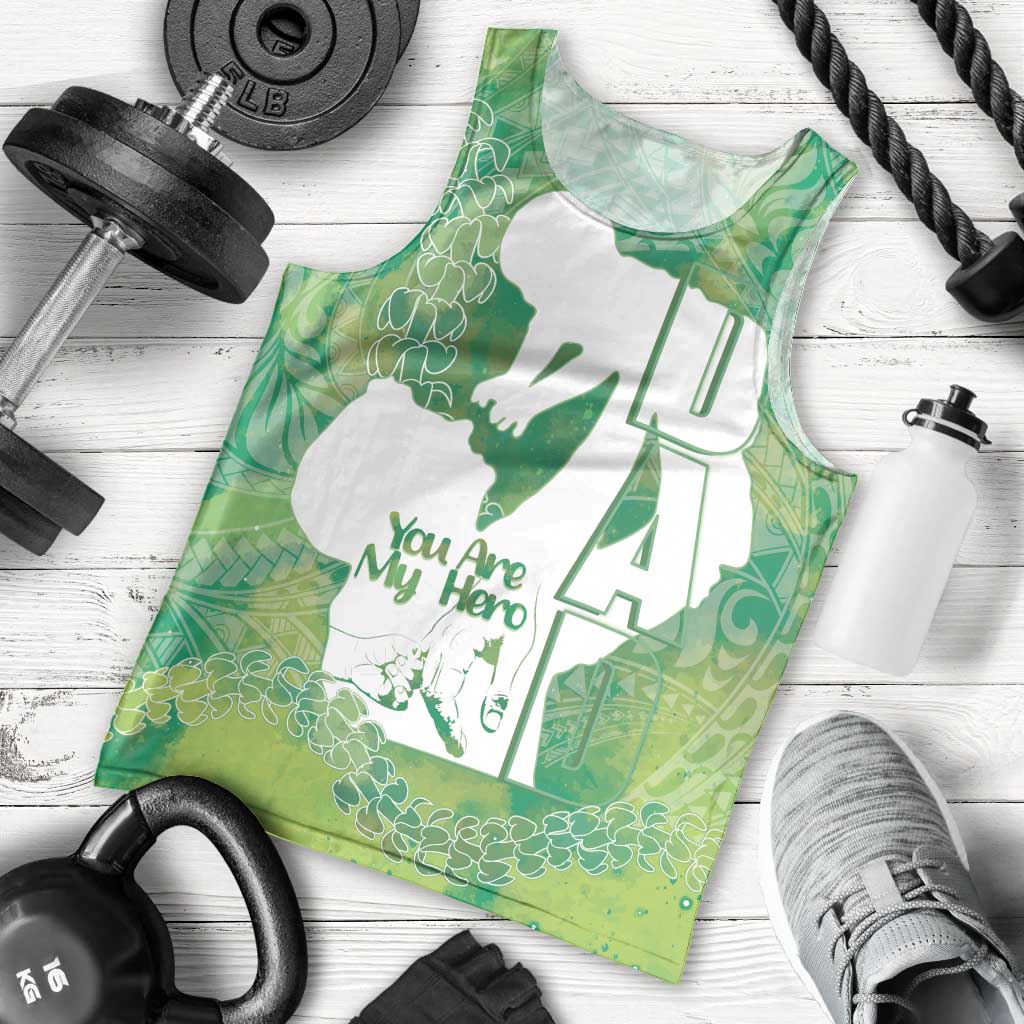 Green Polynesia Father's Day Men Tank Top Dad You Are My Hero LT14 - Polynesian Pride