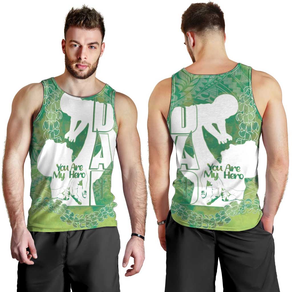 Green Polynesia Father's Day Men Tank Top Dad You Are My Hero LT14 - Polynesian Pride