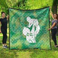 Green Polynesia Father's Day Quilt Dad You Are My Hero