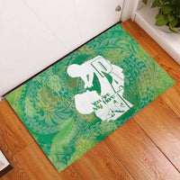 Green Polynesia Father's Day Rubber Doormat Dad You Are My Hero LT14 - Polynesian Pride