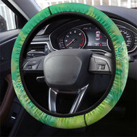 Green Polynesia Father's Day Steering Wheel Cover Dad You Are My Hero LT14 - Polynesian Pride