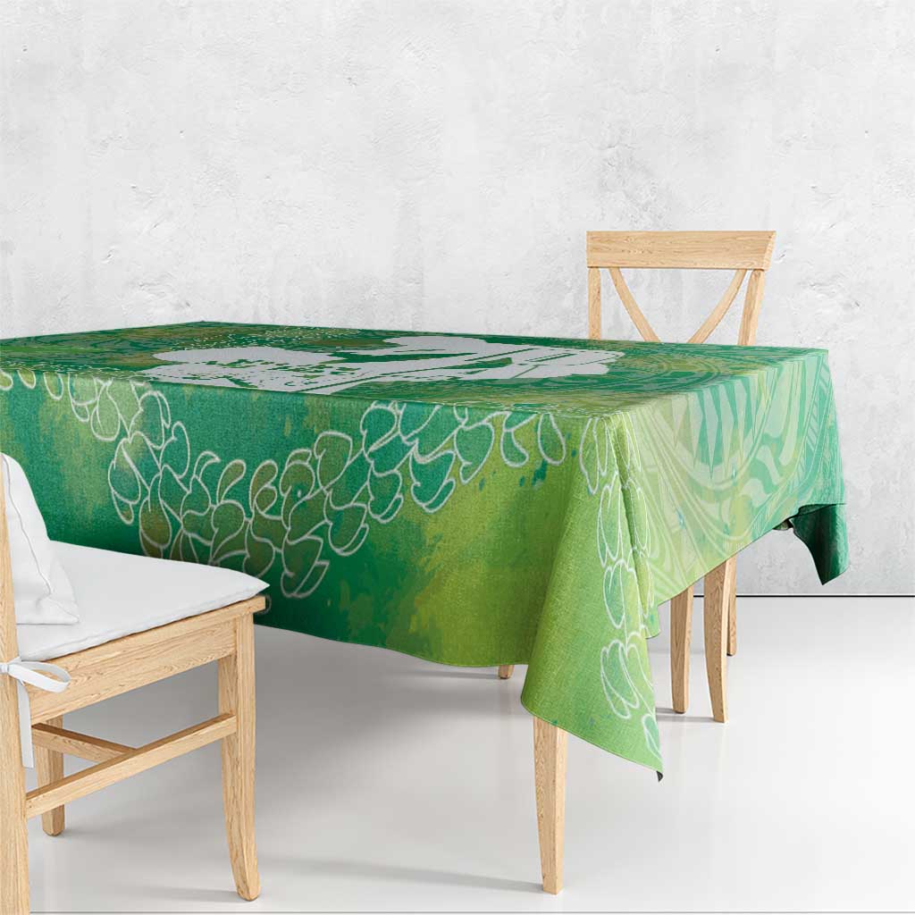 Green Polynesia Father's Day Tablecloth Dad You Are My Hero LT14 - Polynesian Pride