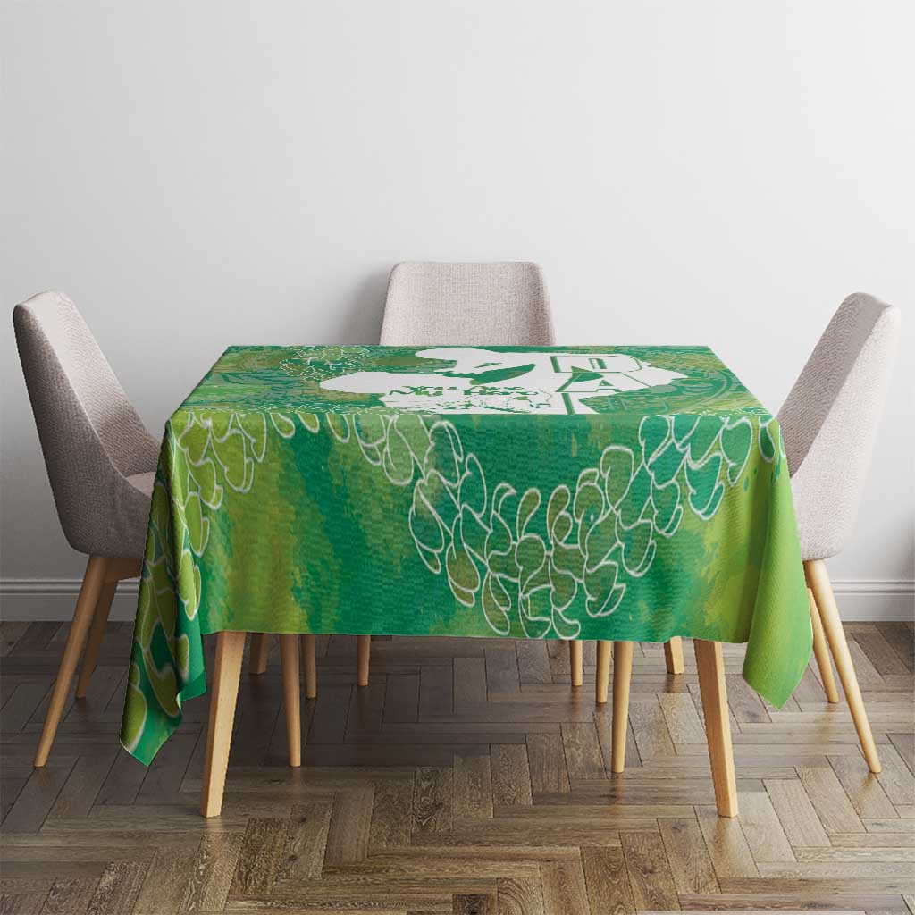Green Polynesia Father's Day Tablecloth Dad You Are My Hero LT14 - Polynesian Pride