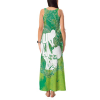 Green Polynesia Father's Day Tank Maxi Dress Dad You Are My Hero