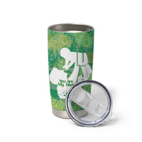 Green Polynesia Father's Day Tumbler Cup Dad You Are My Hero