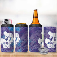 Purple Polynesia Father's Day 4 in 1 Can Cooler Tumbler Dad You Are My Hero LT14 - Polynesian Pride