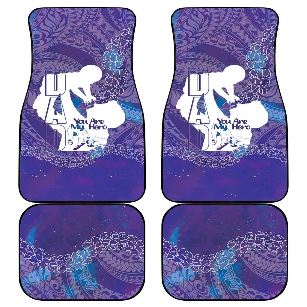Purple Polynesia Father's Day Car Mats Dad You Are My Hero LT14 - Polynesian Pride
