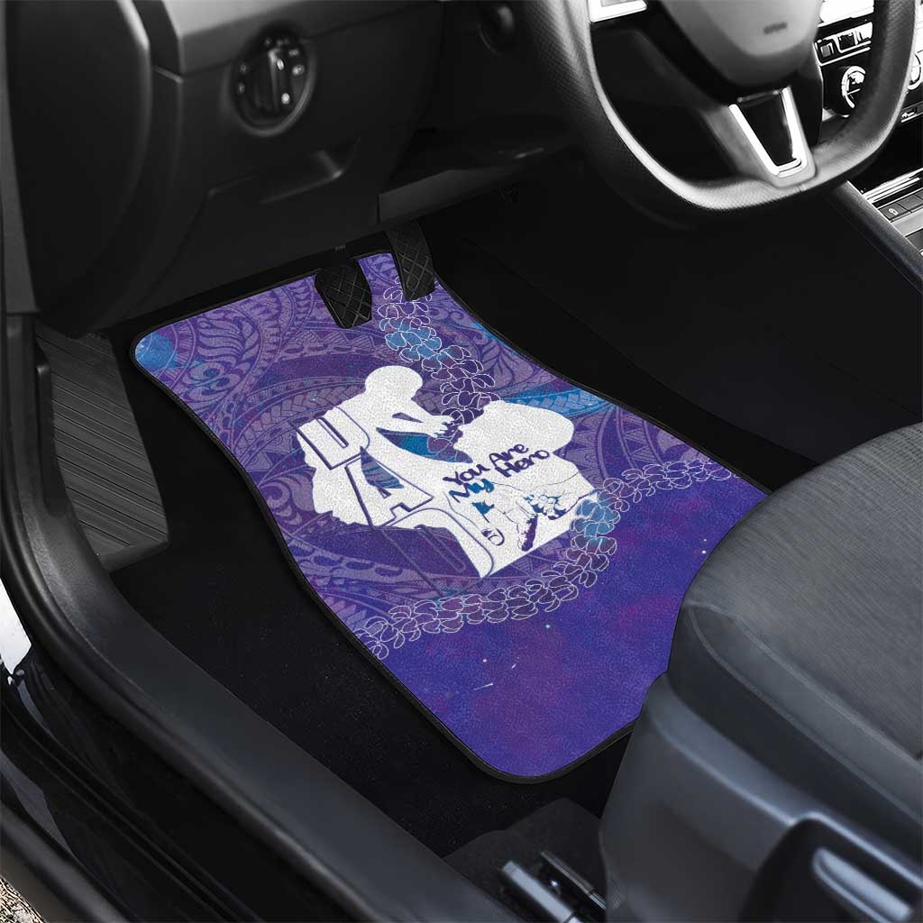 Purple Polynesia Father's Day Car Mats Dad You Are My Hero LT14 - Polynesian Pride