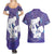 Purple Polynesia Father's Day Couples Matching Summer Maxi Dress and Hawaiian Shirt Dad You Are My Hero