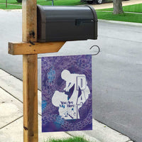 Purple Polynesia Father's Day Garden Flag Dad You Are My Hero