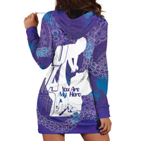 Purple Polynesia Father's Day Hoodie Dress Dad You Are My Hero