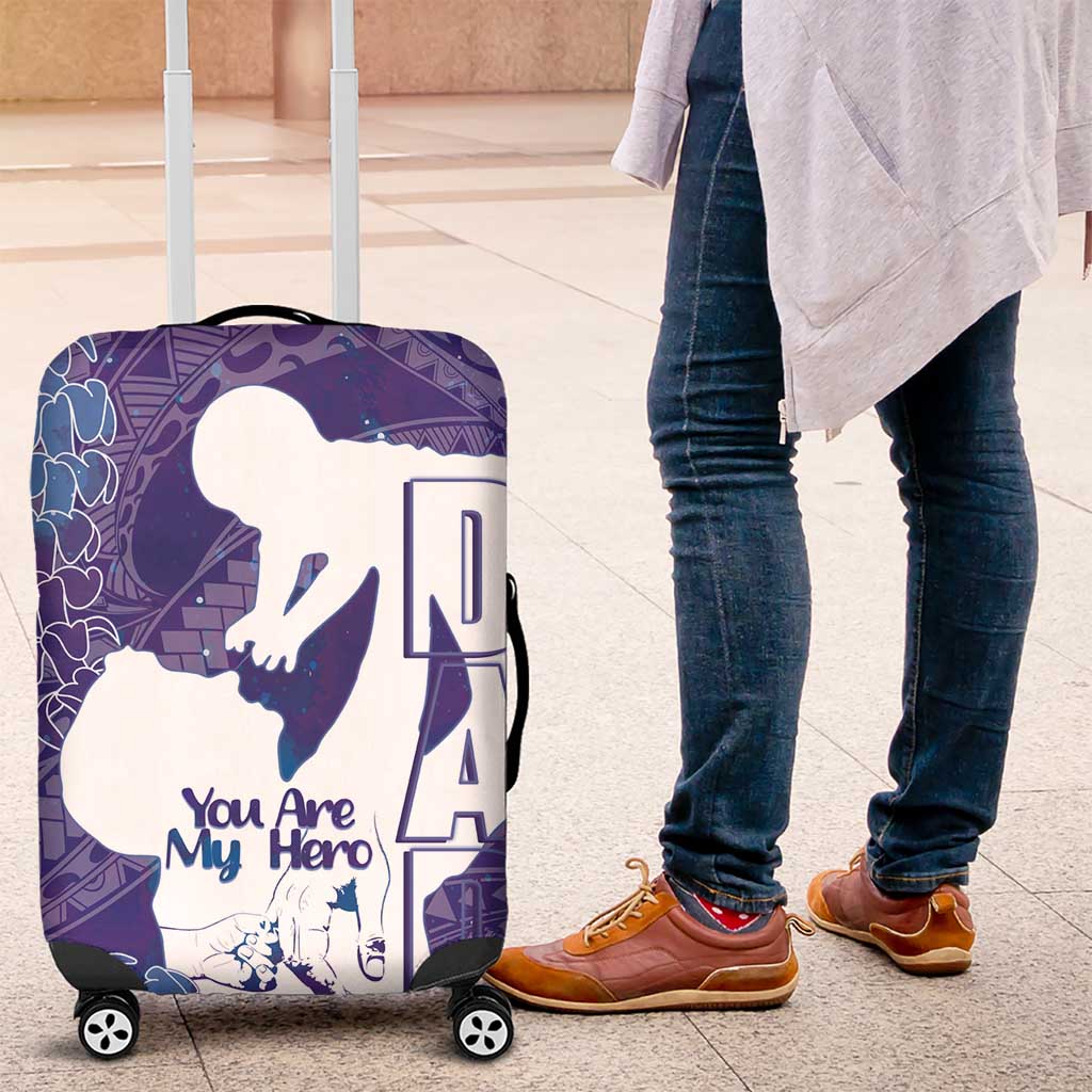 Purple Polynesia Father's Day Luggage Cover Dad You Are My Hero