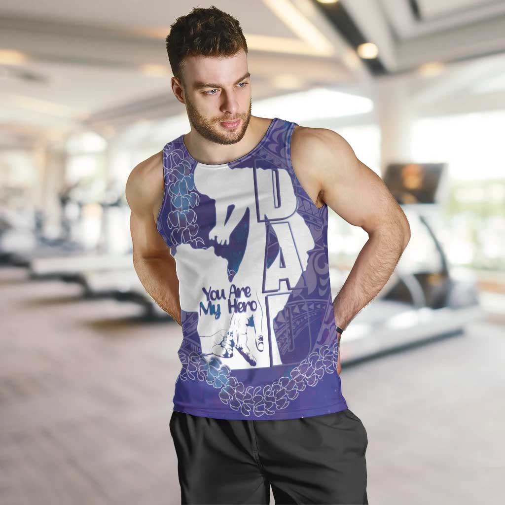 Purple Polynesia Father's Day Men Tank Top Dad You Are My Hero LT14 Purple - Polynesian Pride