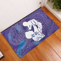 Purple Polynesia Father's Day Rubber Doormat Dad You Are My Hero LT14 - Polynesian Pride