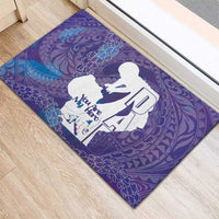 Purple Polynesia Father's Day Rubber Doormat Dad You Are My Hero LT14 - Polynesian Pride