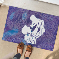 Purple Polynesia Father's Day Rubber Doormat Dad You Are My Hero LT14 - Polynesian Pride