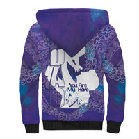 Purple Polynesia Father's Day Sherpa Hoodie Dad You Are My Hero LT14 - Polynesian Pride