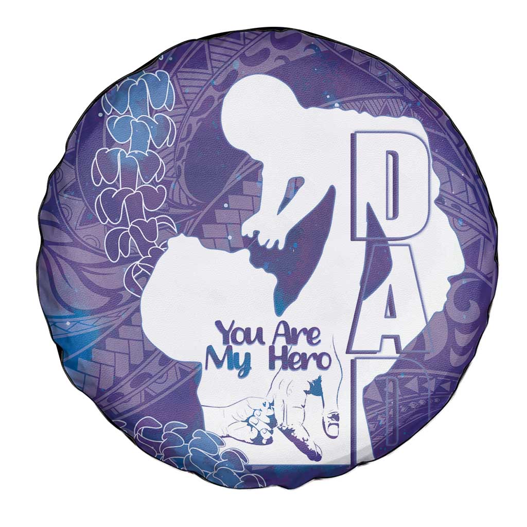 Purple Polynesia Father's Day Spare Tire Cover Dad You Are My Hero
