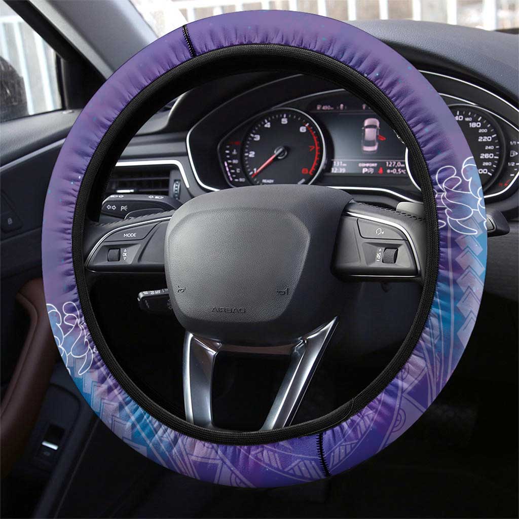 Purple Polynesia Father's Day Steering Wheel Cover Dad You Are My Hero LT14 - Polynesian Pride