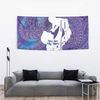 Purple Polynesia Father's Day Tapestry Dad You Are My Hero