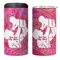 Pink Polynesia Father's Day 4 in 1 Can Cooler Tumbler Dad You Are My Hero LT14 One Size: 16 oz Pink - Polynesian Pride