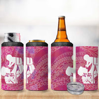 Pink Polynesia Father's Day 4 in 1 Can Cooler Tumbler Dad You Are My Hero LT14 - Polynesian Pride