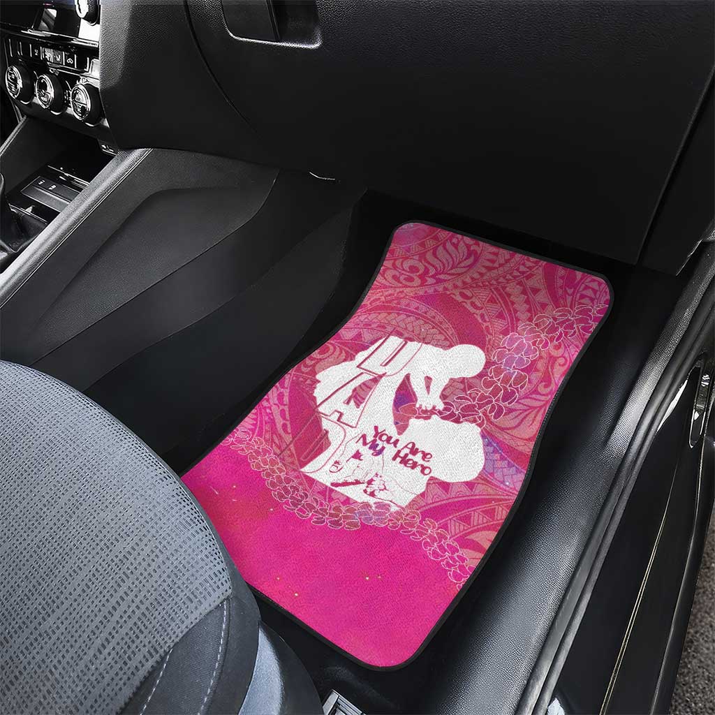 Pink Polynesia Father's Day Car Mats Dad You Are My Hero LT14 - Polynesian Pride